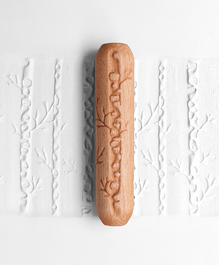 Clay Texture Roller, Weave - The Ceramic Shop